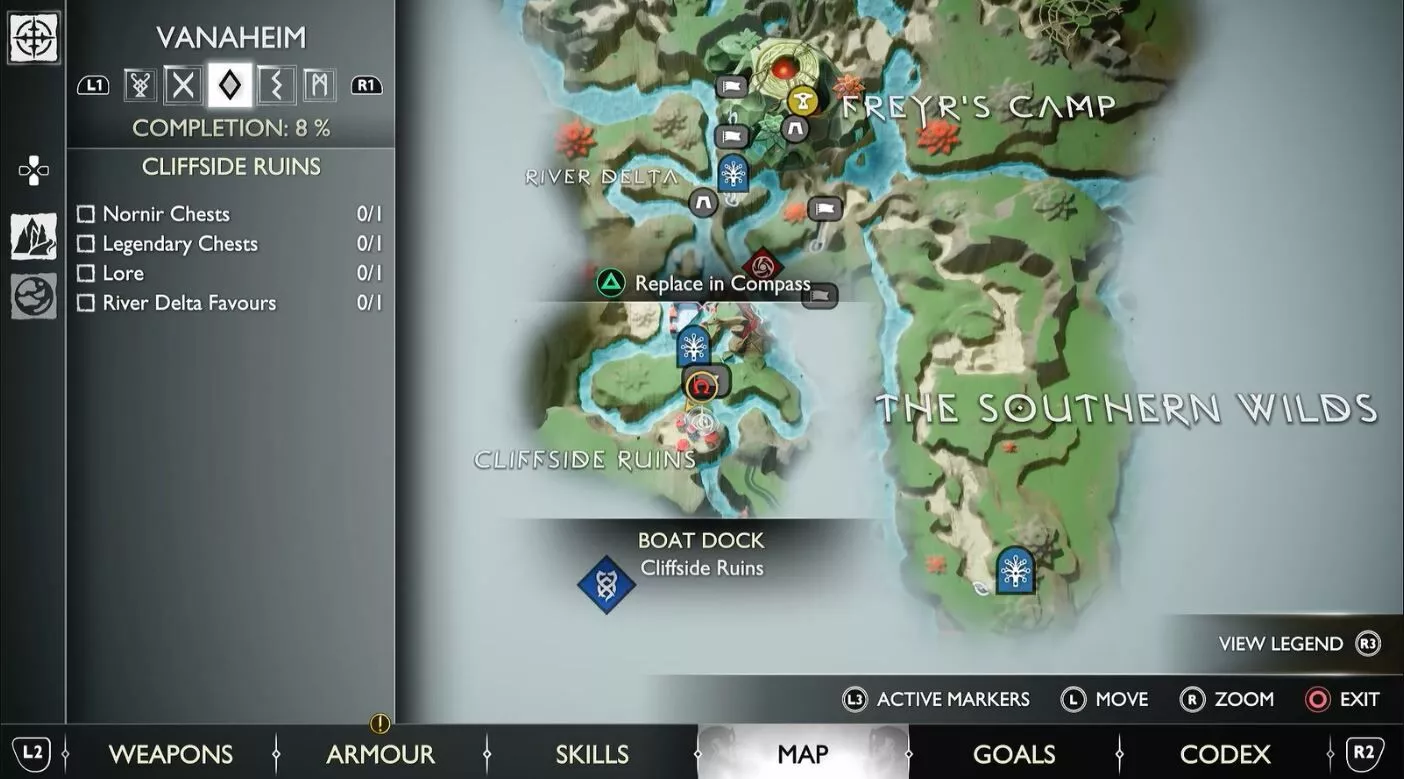 God of War : Ragnarok - Tous les coffres de Vanaheim Nornir