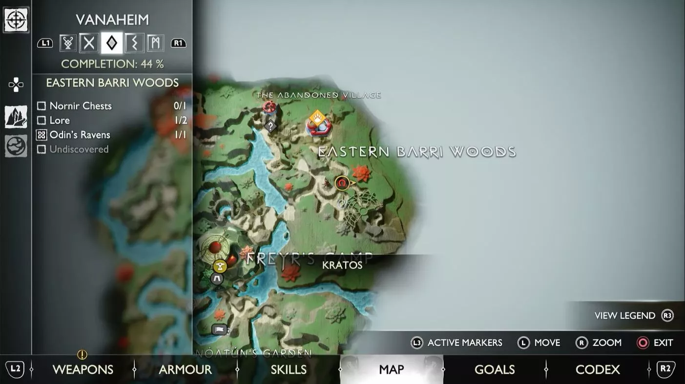 God of War : Ragnarok - Tous les coffres de Vanaheim Nornir