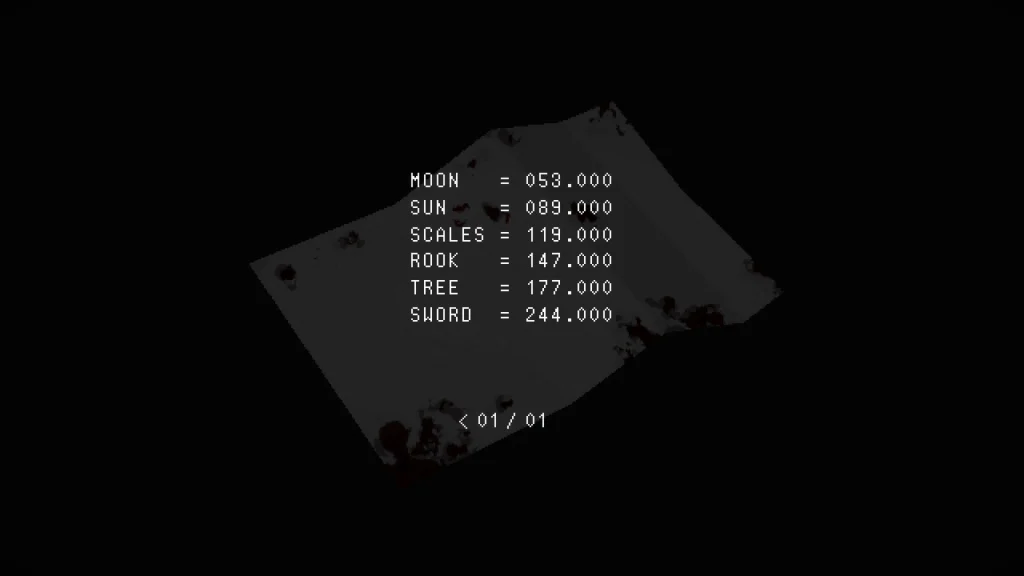 Signalis : Guide du puzzle de la clé de l'épée, du coffre de l'épée et de la salle de l'incinérateur 3 Signalis : Guide du puzzle de la clé de l'épée, du coffre de l'épée et de la salle de l'incinérateur