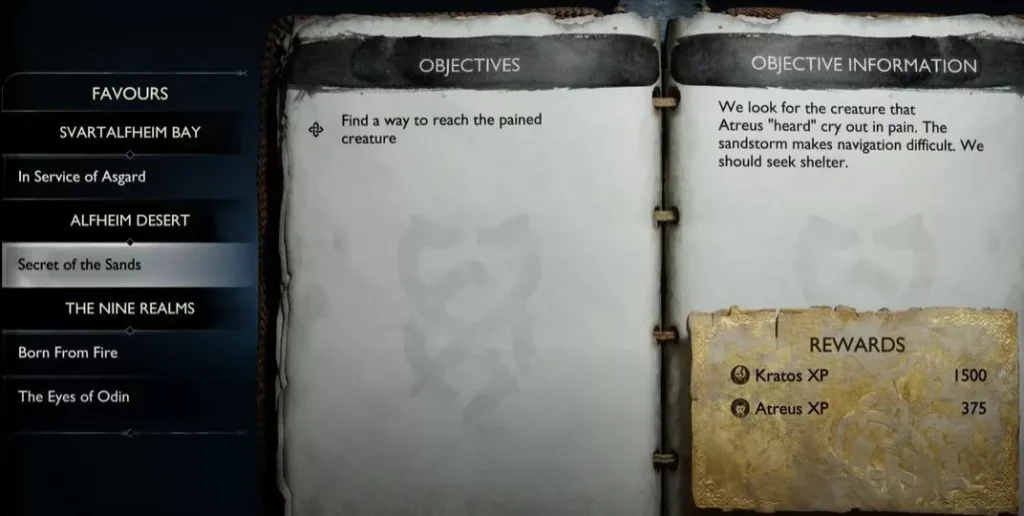 God Of War : Ragnarok - Le secret des sables 1 God Of War : Ragnarok - Le secret des sables