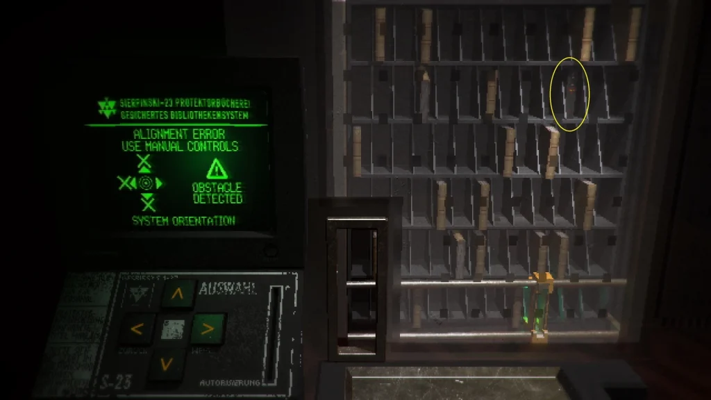 Signalis : Puzzle de la boîte du sanctuaire de l'Astrolabe, clé de la bibliothèque et guide de la clé de l'aigle