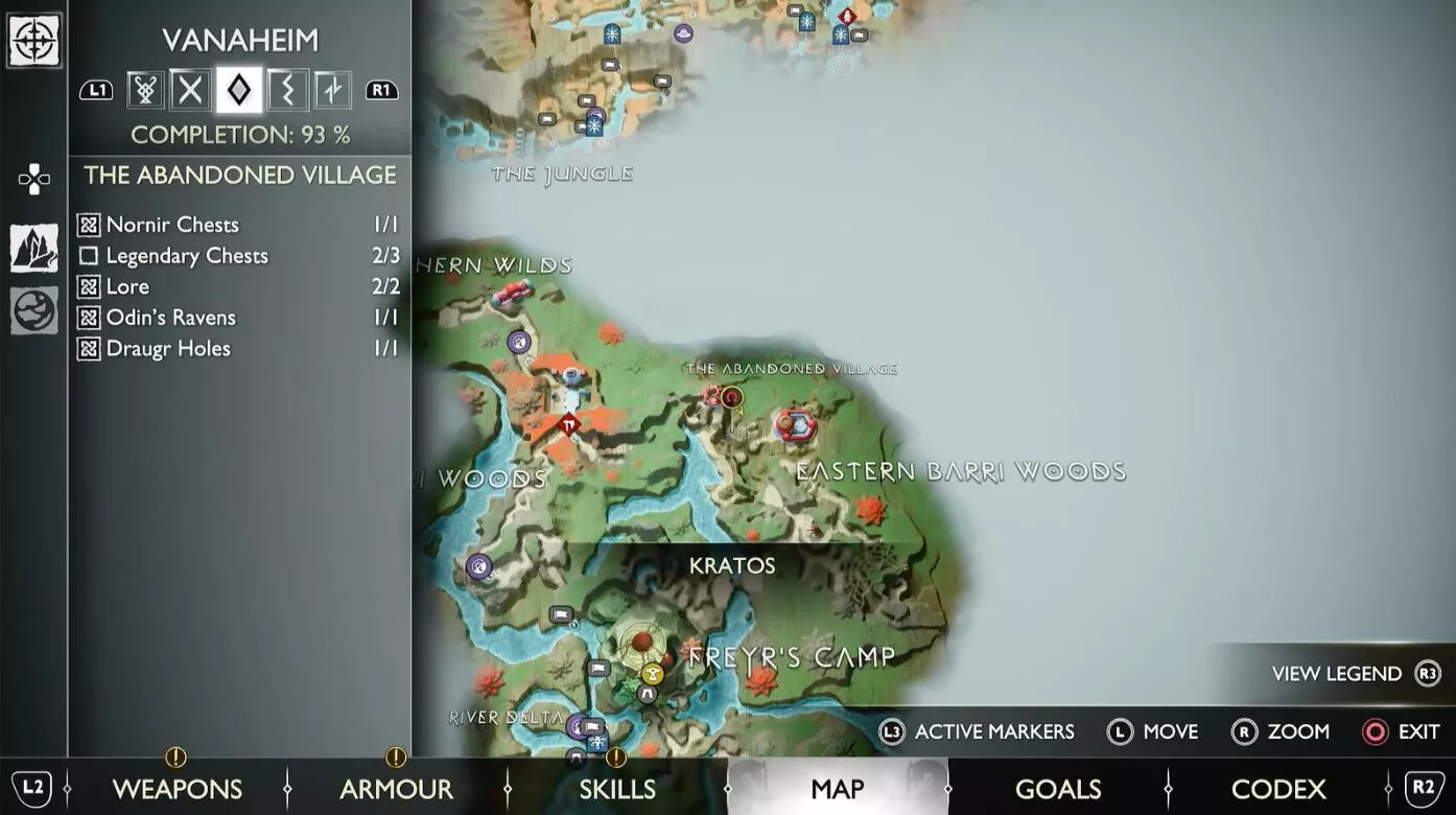 God of War : Ragnarok - Tous les coffres de Vanaheim Nornir