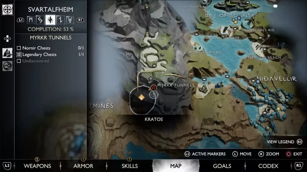 God Of War : Ragnarok - Emplacements des coffres de Nornir [Top 13]