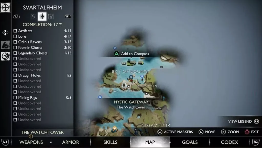 God Of War : Ragnarok - Emplacements des coffres de Nornir [Top 13]