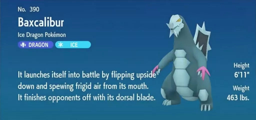 Pokemon : Écarlate et Violet - Guide de Baxcalibur