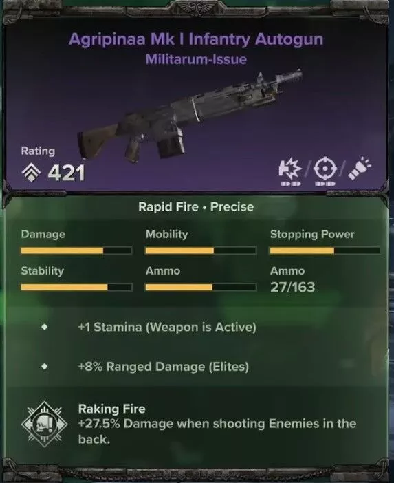 Warhammer 40k : Darktide - Meilleur build de vétéran sharpshooter