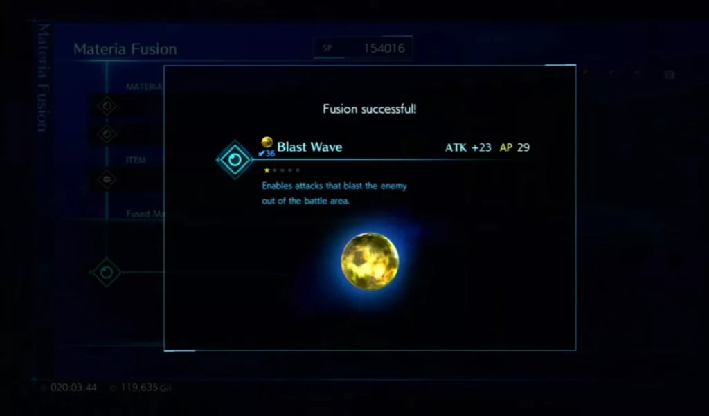 Crisis Core : Materia de l'onde de choc