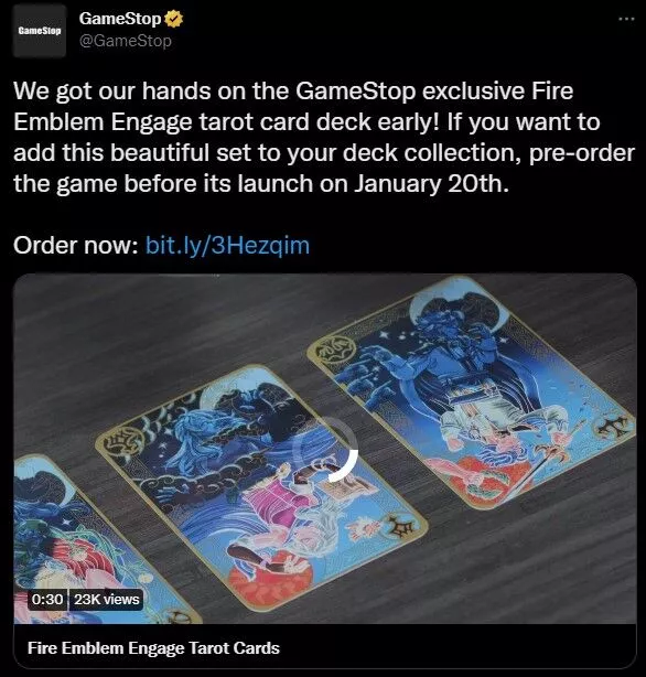 Fire Emblem Engage : Guide des cartes de tarot