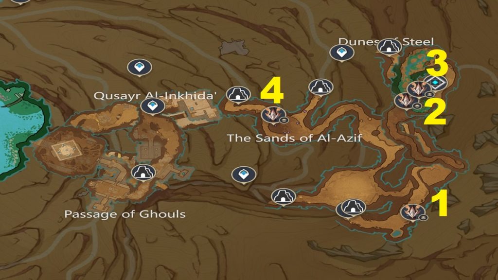 Genshin Impact : Emplacements des bêtes consacrées