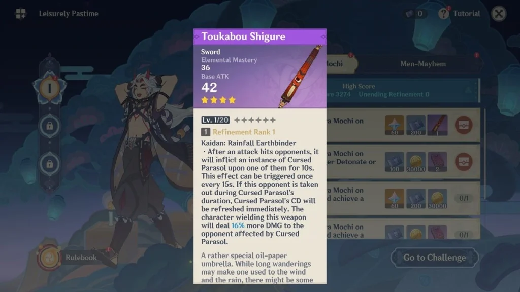 Genshin Impact : Comment obtenir Toukabou Shigure et est-il bon ? 2 Genshin Impact : Comment obtenir Toukabou Shigure et est-il bon ?