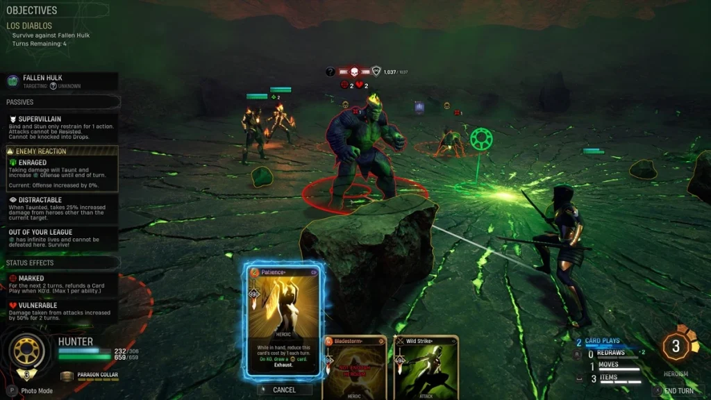 Marvel's Midnight Suns : Comment battre le combat de boss de Hulk déchu 1 Marvel's Midnight Suns : Comment battre le combat de boss de Hulk déchu