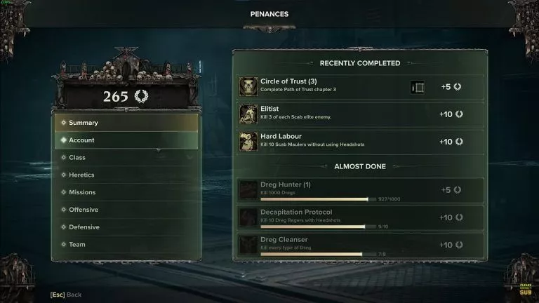 Warhammer 40k : Darktide - Penances [Guide définitif]