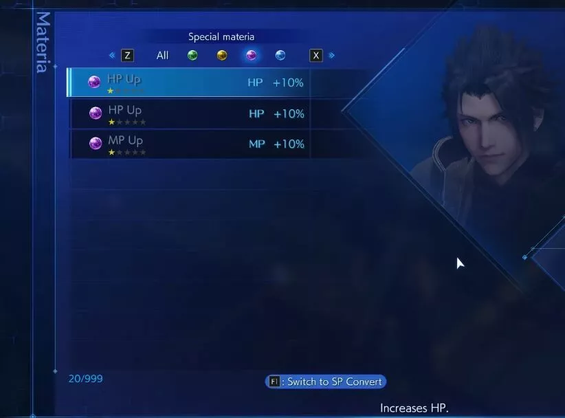 Crisis Core Materia Fusion Liste et conseils 7 Crisis Core Materia Fusion Liste et conseils