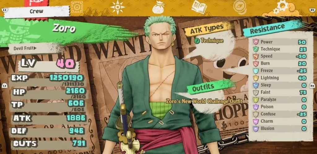 One Piece Odyssey : La liste complète des Tenues 5 One Piece Odyssey : La liste complète des Tenues