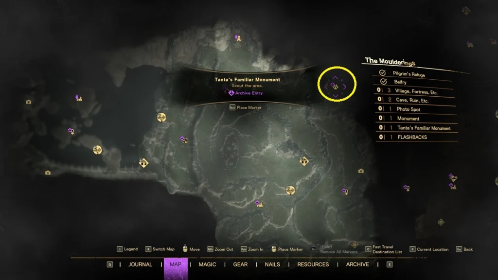 Forspoken : Tous les sites du Chat familier de Tanta