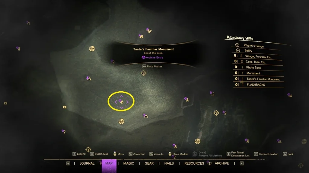 Forspoken : Tous les sites du Chat familier de Tanta