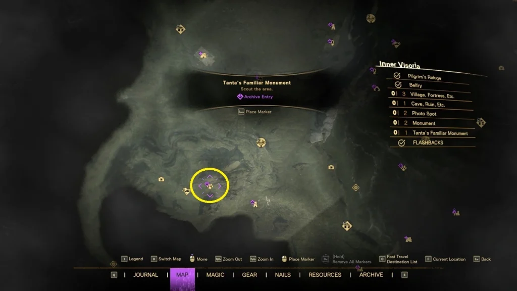 Forspoken : Tous les sites du Chat familier de Tanta