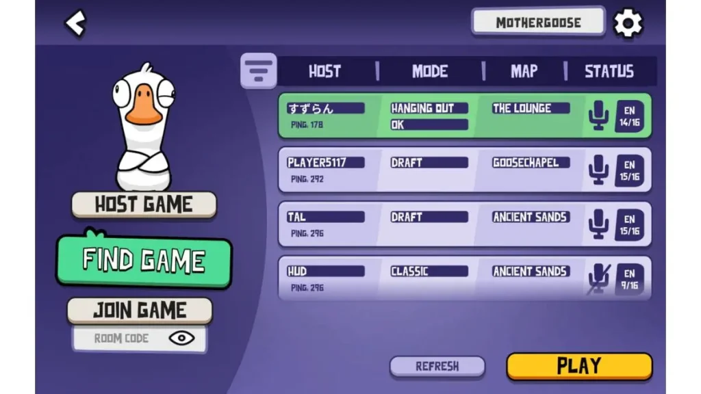 Goose Goose Duck : Explications des Modes de jeu