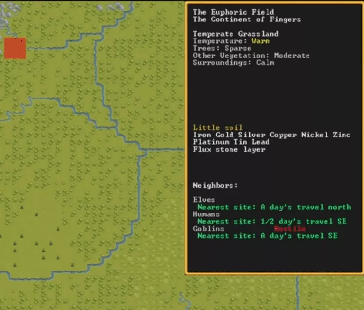 Dwarf Fortress : Configuration d'Embark [Guide complet]