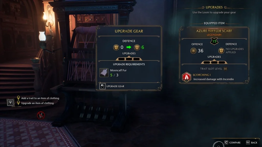 Hogwarts Legacy : Comment améliorer l'équipement et ajouter des traits