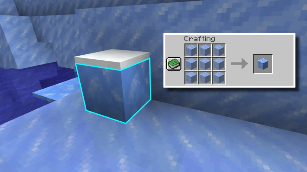 Minecraft : Comment obtenir de la glace bleue 2 Minecraft : Comment obtenir de la glace bleue