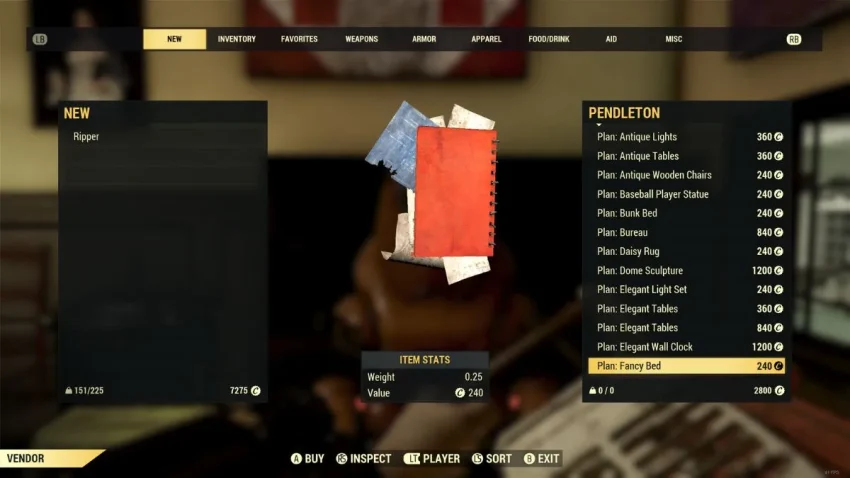 Comment trouver les plans Fancy Bed dans Fallout 76 1 Comment trouver les plans Fancy Bed dans Fallout 76