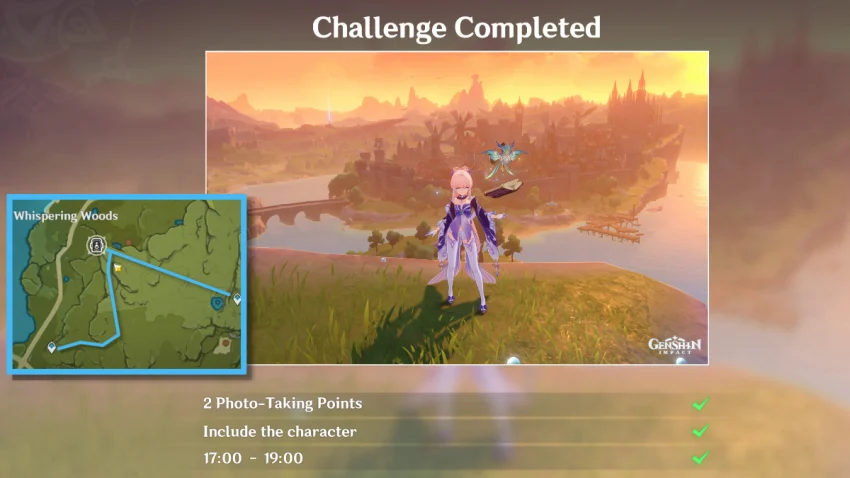 Toutes les cibles photographiques pour Breezy Snapshots Day 2 — Genshin Impact