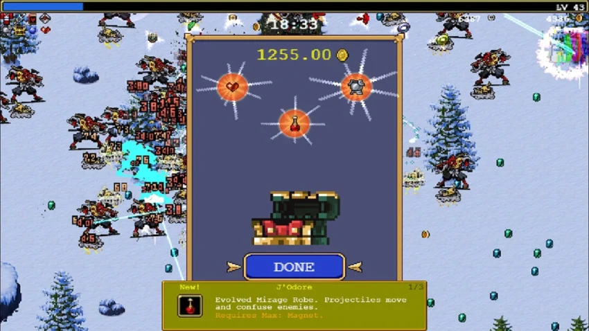 Comment obtenir et faire évoluer la robe Mirage dans Vampire Survivors