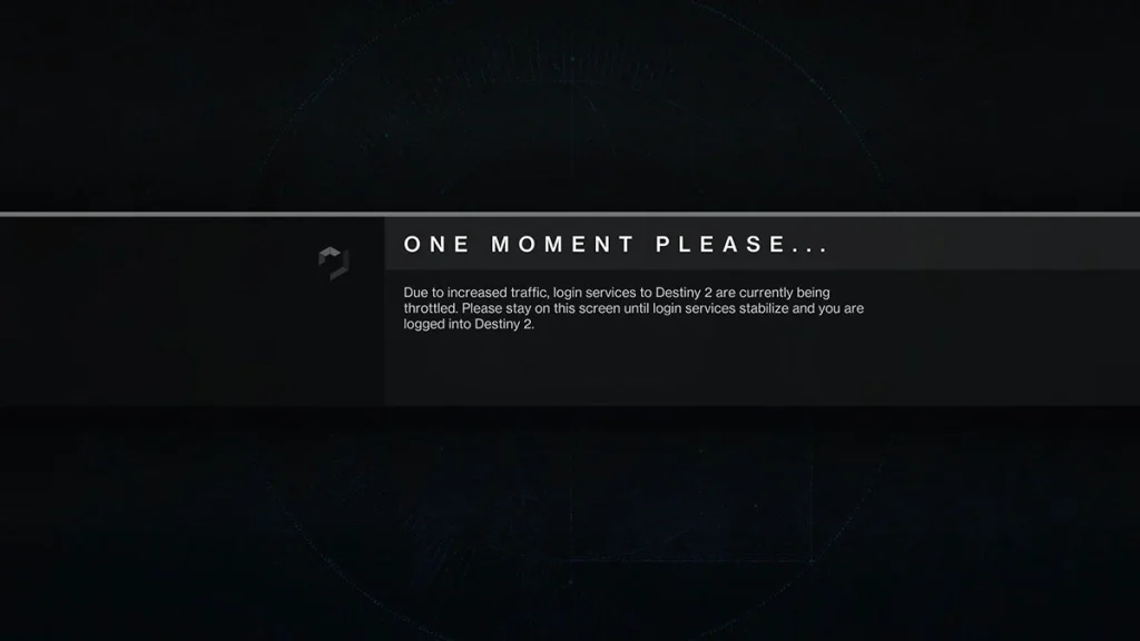 Comment corriger l'erreur "One moment please" dans Destiny 2 ?