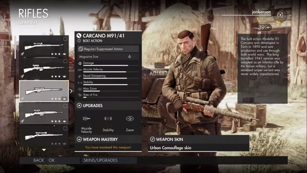 Meilleurs fusils dans Sniper Elite 4 : Tous les fusils classés [2023]