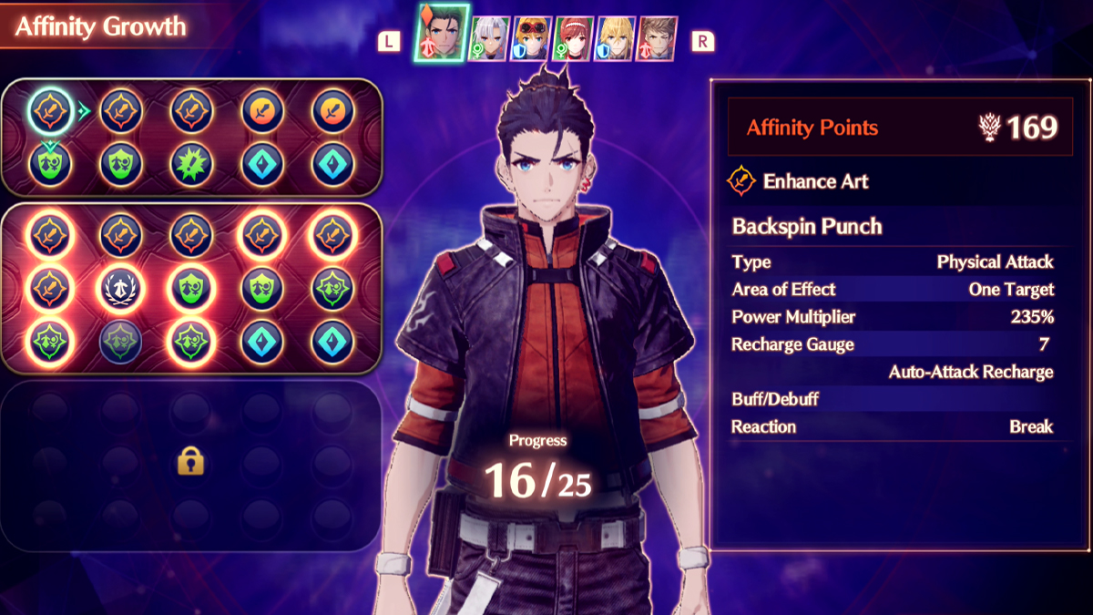Xenoblade Chronicles 3 : Future Redeemed - Fonctionnement des points d'affinité 2 Menu des points d'affinité Xenoblade 3