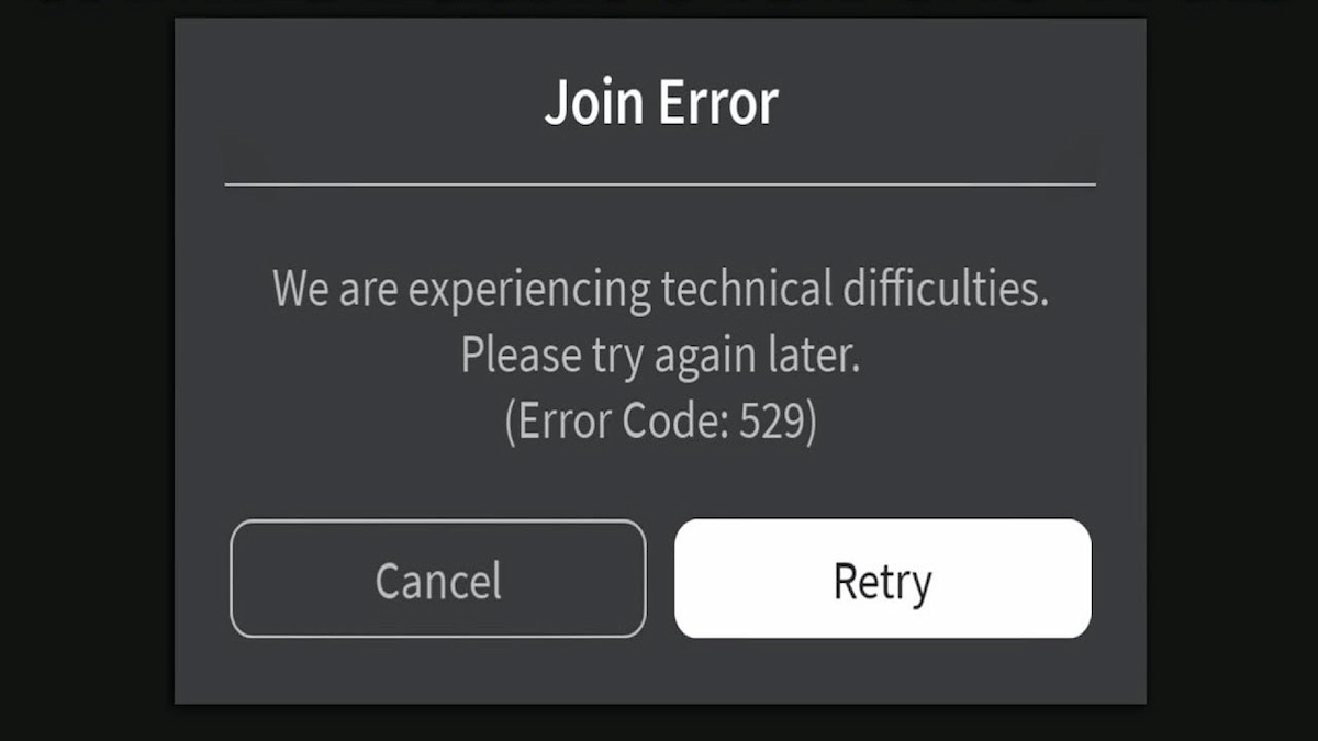 Comment corriger l'erreur Roblox 529 1 Erreur Roblox 529