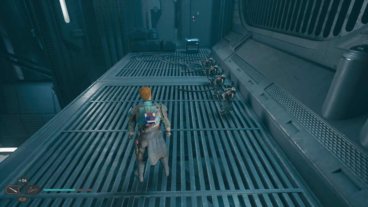 Star Wars Jedi : Survivor - Comment obtenir des couleurs pour la tenue de commandant 5 Cal sur la plate-forme où se trouve la caisse avec des droïdes endormis