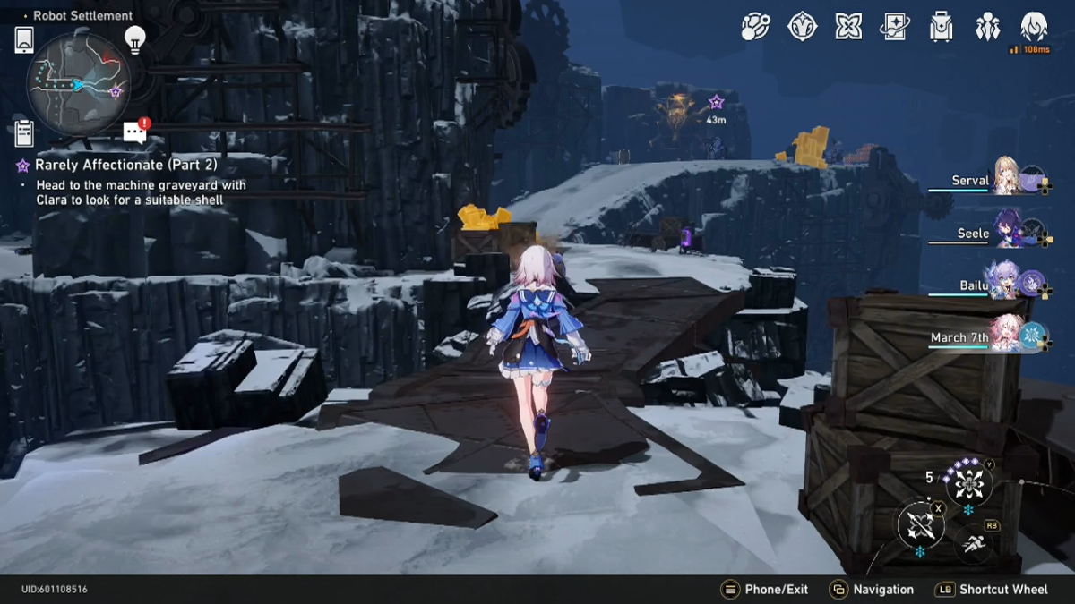 Honkai : Star Rail - Comment terminer Rarement affectueux (Partie 2) 1 Honkai Star Rail rarement affectueux, partie 2, se dirige vers un automate presque mis au rebut Direwolf