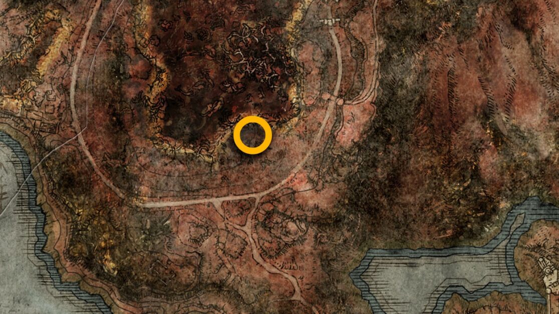 Elden Ring Smithing Stone 4 emplacements sur la carte dans le marais d'Aeonia