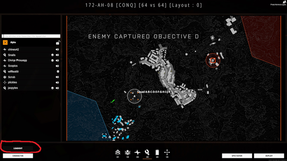 Battlebit Remaster Pre Game Lobby avec menu de chargement encerclé (1)