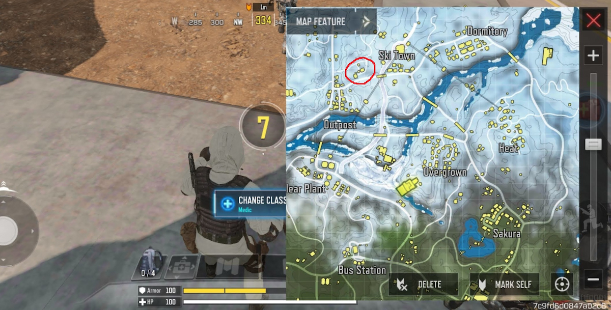 Où trouver l'épée secrète des Templiers - Call of Duty : Mobile 1 Emplacement de l'épée mobile de morue mis en évidence (1)