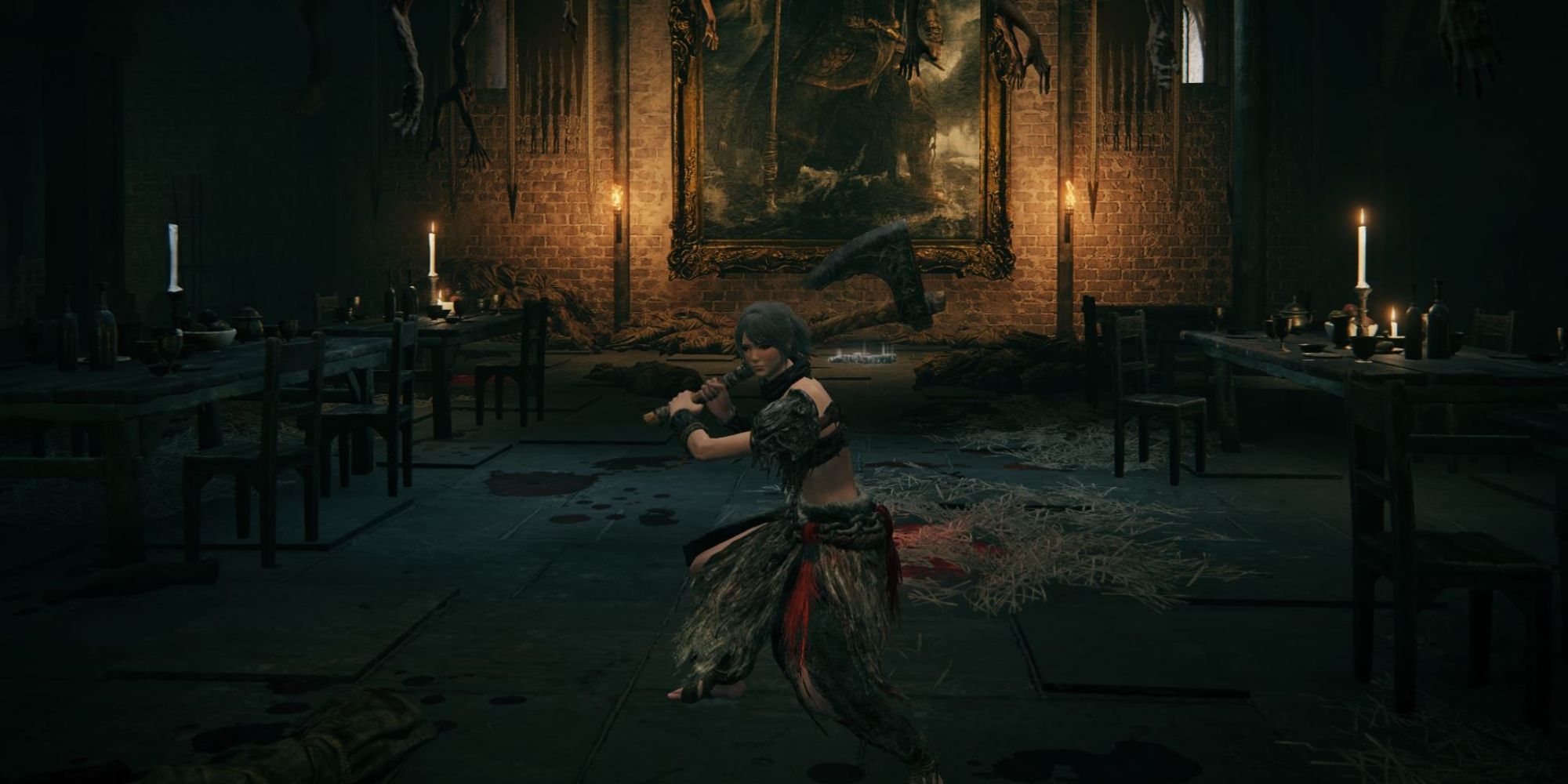 Elden Ring Highland Axe manié par le joueur