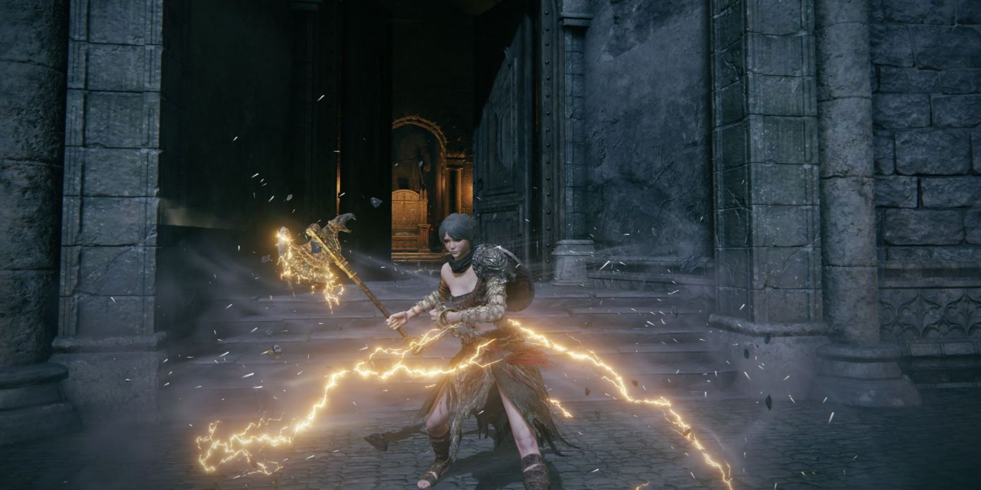 Elden Ring Stormhawk Ax utilisé par le joueur