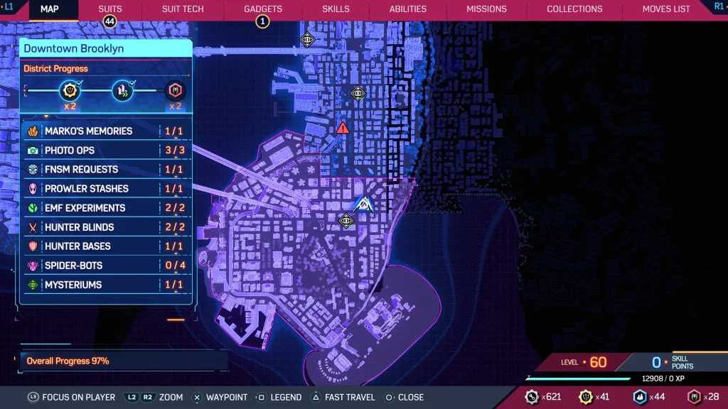 Spider-Man 2 - Emplacements des Spider-Bots dans le centre-ville de Brooklyn