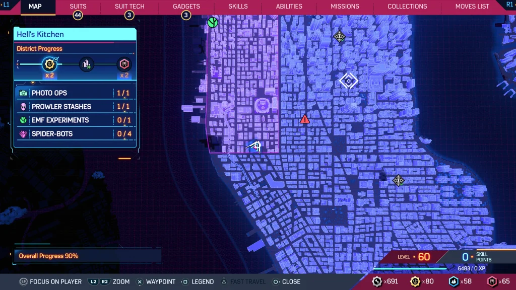 Spider-Man 2 : Hell's Kitchen - Emplacements des Spider-Bot