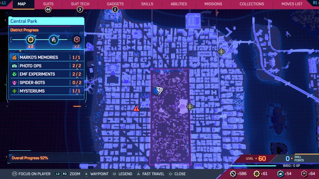 Spider-Man 2 : Central Park - Emplacements des Spider-Bot