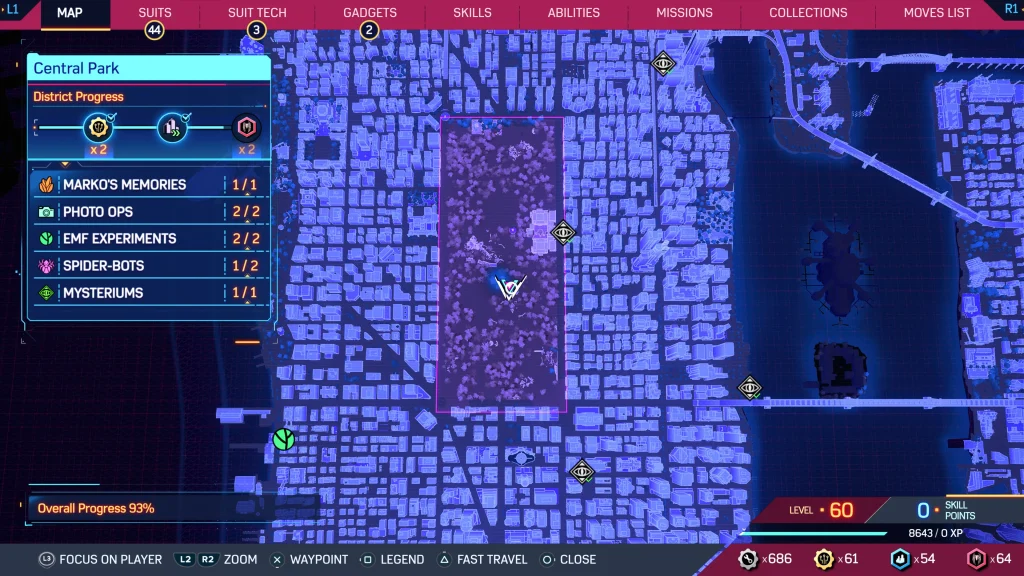 Spider-Man 2 : Central Park - Emplacements des Spider-Bot