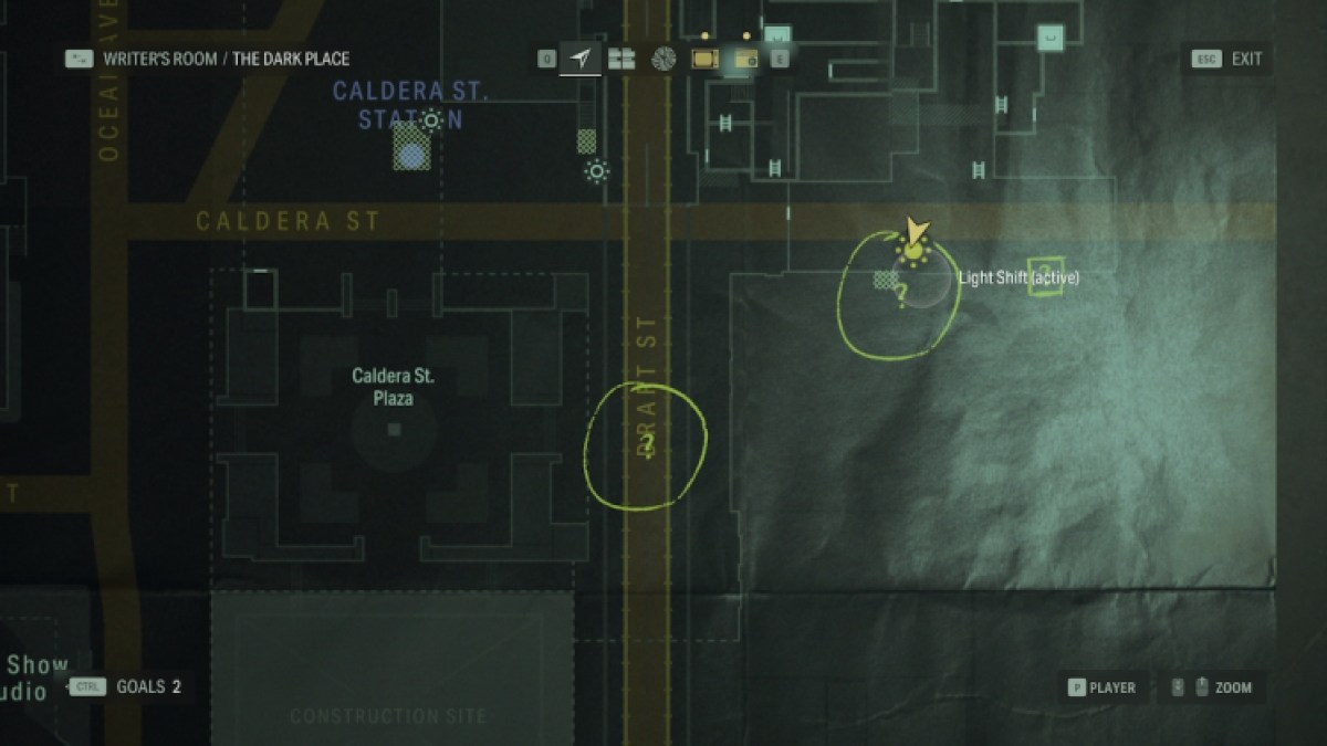 Comment trouver des mots de pouvoir sur la carte d'Alan Wake 2