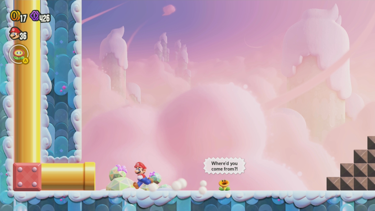 Smb Wonder Jump Jump Jump après être tombé dans une fosse