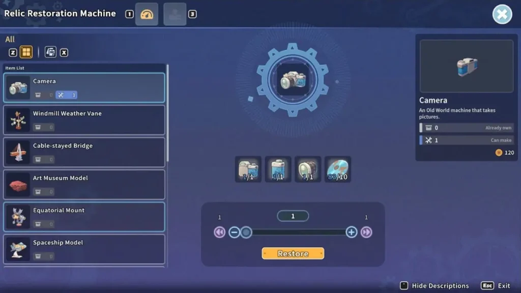 My Time at Sandrock : Comment prendre des photos