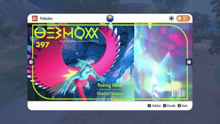 Emplacement de Roaring Moon : Où attraper les Pokemon de la Lune Rugissante Scarlet et Violet