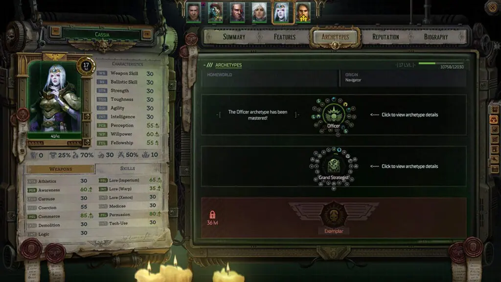 Warhammer 40K : Rogue Trader - Meilleure build de Cassia