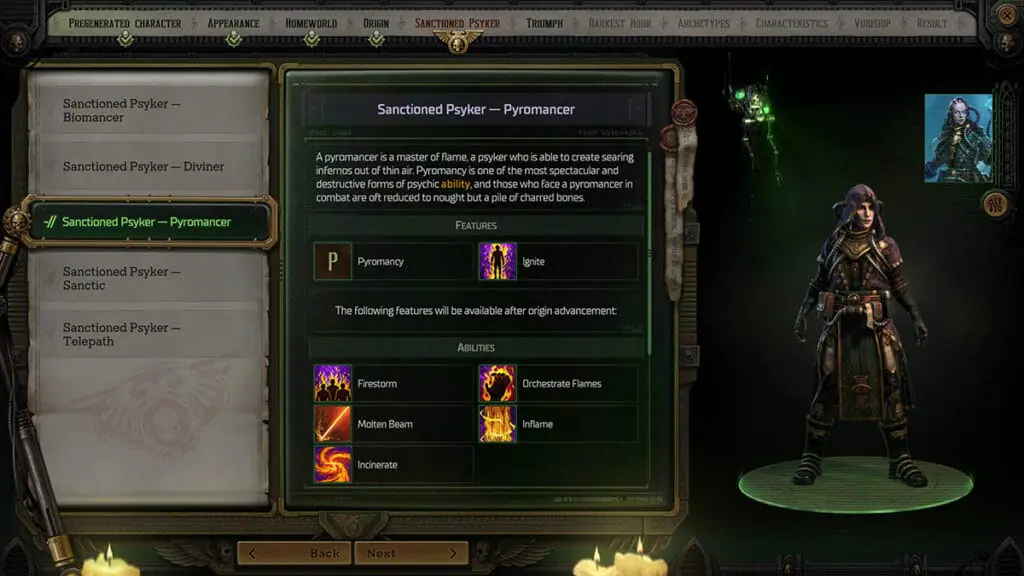 Warhammer 40K : Rogue Trader - Meilleures builds de Psyker