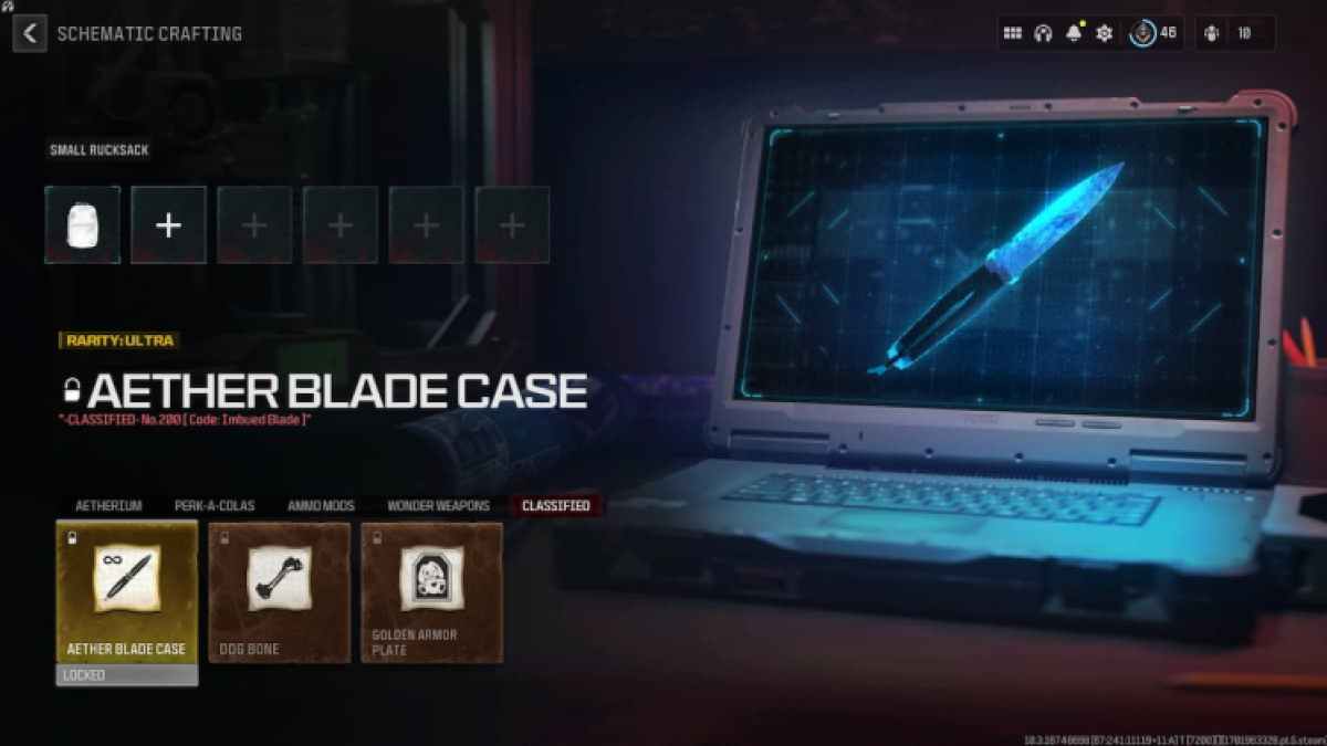 Comment débloquer le schéma du boîtier Aether Blade dans l'inventaire Mwz